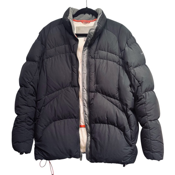 Vintage Nike Y2K Duck Down Filled Zip Up Puffer Adjustable coat, size Large - Picture 1 of 11